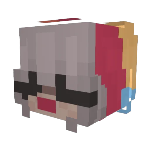 osmolarity Minecraft avatar head, 3D render