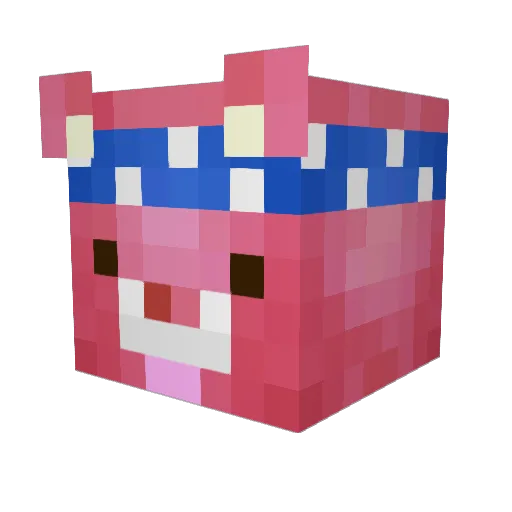osopolar_17 Minecraft avatar head, 3D render