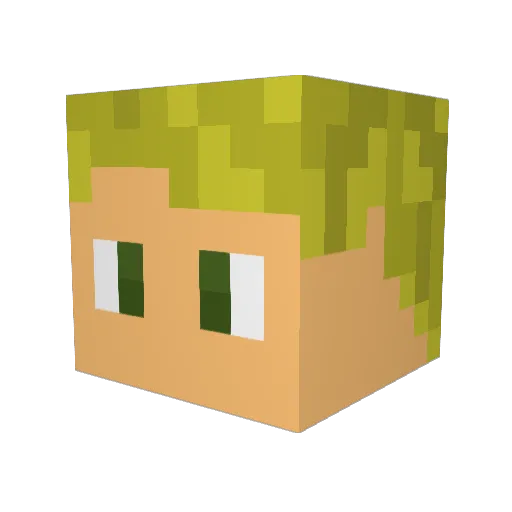 osovier Minecraft avatar head, 3D render