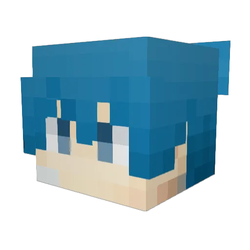 ossanist Minecraft avatar head, 3D render