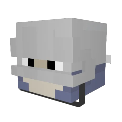 osseus Minecraft avatar head, 3D render