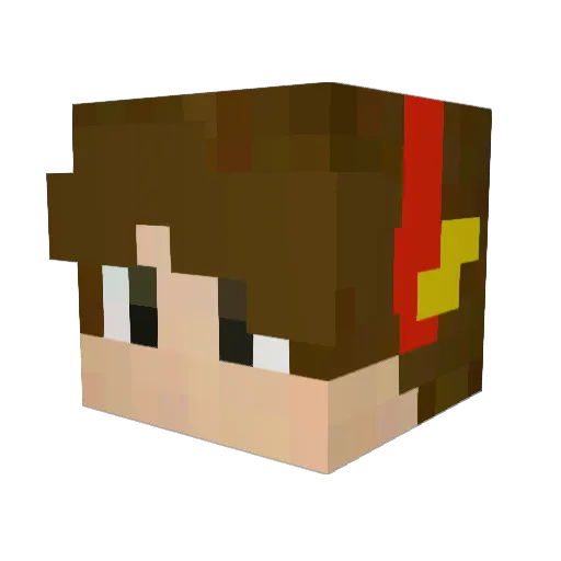 ossifi Minecraft avatar head, 3D render