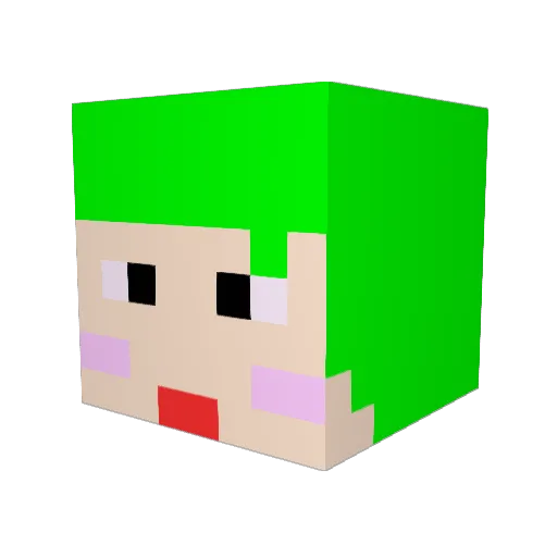 ost12345 Minecraft avatar head, 3D render