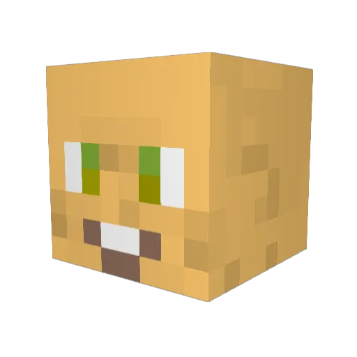 ostboll Minecraft avatar head, 3D render