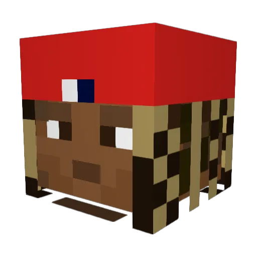 ostc Minecraft avatar head, 3D render