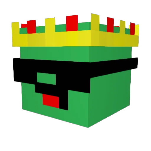 osten8 Minecraft avatar head, 3D render