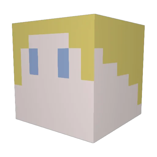 ostovich Minecraft avatar head, 3D render