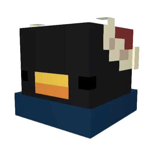 ostraryba Minecraft avatar head, 3D render