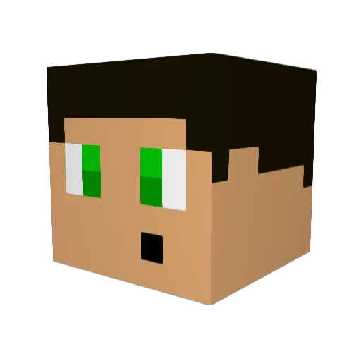 ostropenguin Minecraft avatar head, 3D render