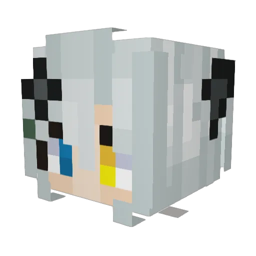 ostrzee Minecraft avatar head, 3D render