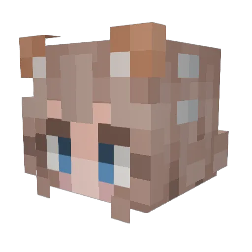 ostrzolek Minecraft avatar head, 3D render