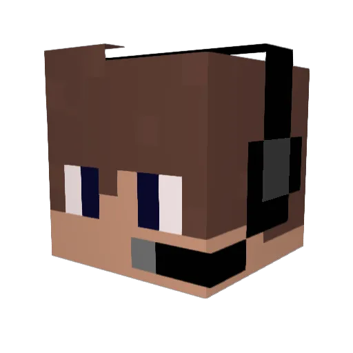 ostue Minecraft avatar head, 3D render