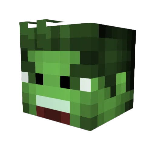 osvaldo_PVP Minecraft avatar head, 3D render