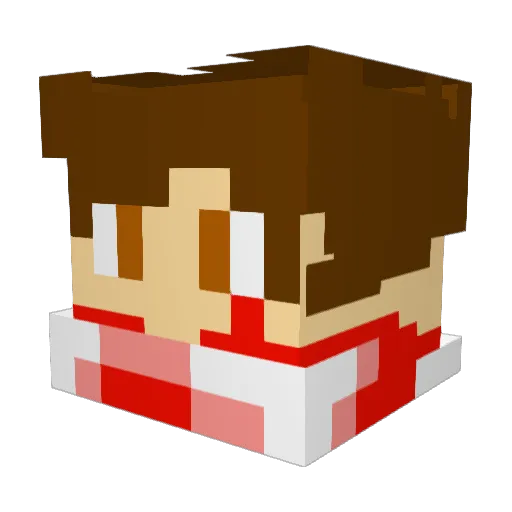 otacon0505 Minecraft avatar head, 3D render