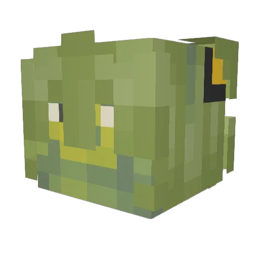 otakugimli Minecraft avatar head, 3D render