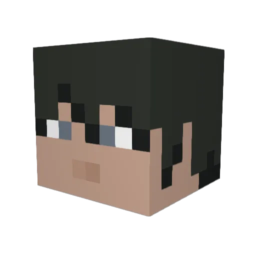 otasiro Minecraft avatar head, 3D render