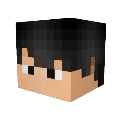 otawood Minecraft avatar head, 3D render