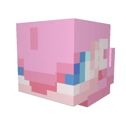 otc_09 Minecraft avatar head, 3D render