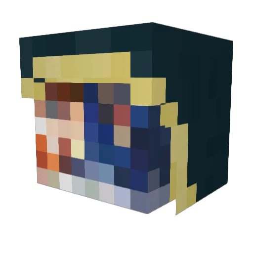 otheror Minecraft avatar head, 3D render