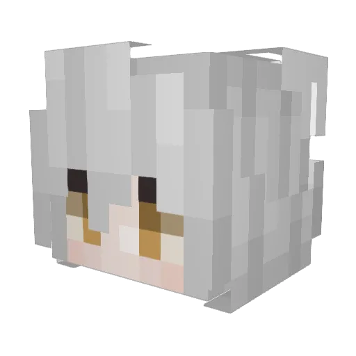 otist Minecraft avatar head, 3D render