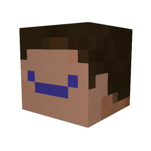 otoboshi Minecraft avatar head, 3D render