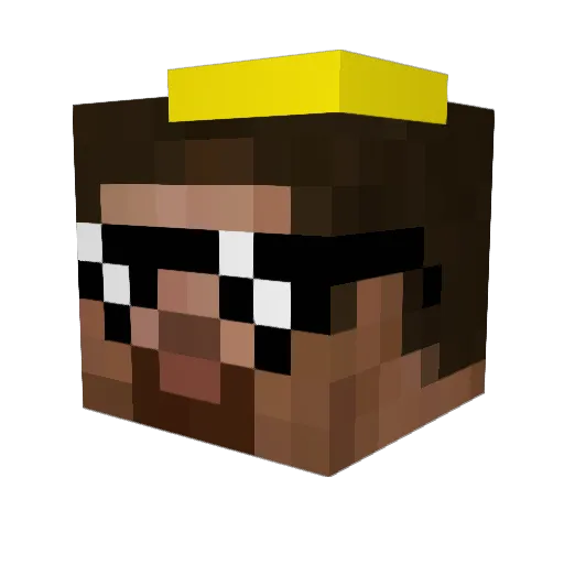 otodusshark Minecraft avatar head, 3D render