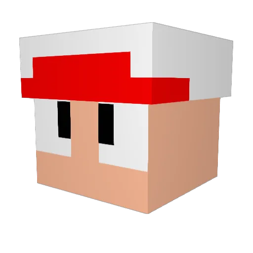 otokomae2 Minecraft avatar head, 3D render