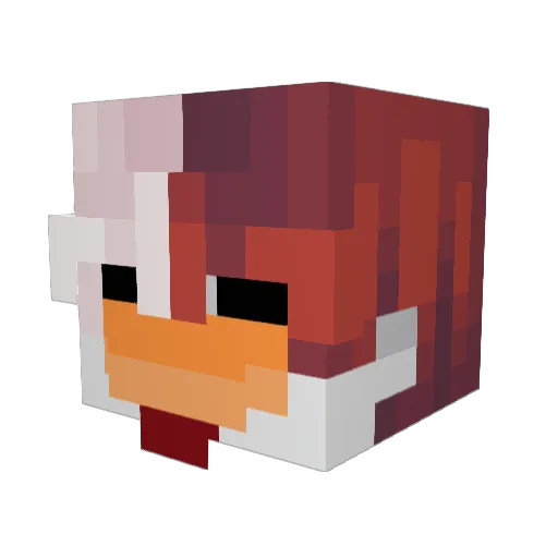 otomchik Minecraft avatar head, 3D render