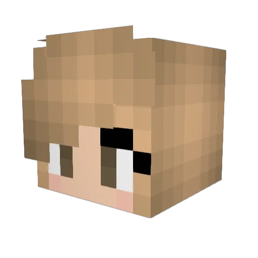 otome_green Minecraft avatar head, 3D render