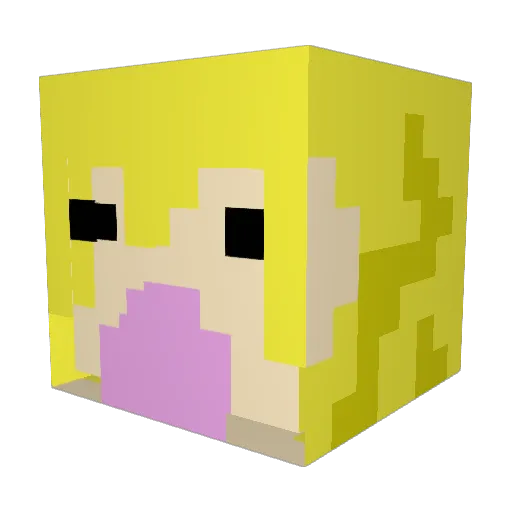otomo1192 Minecraft avatar head, 3D render