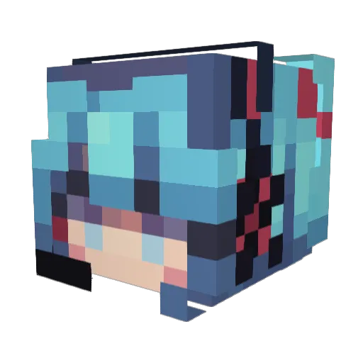 otoply Minecraft avatar head, 3D render