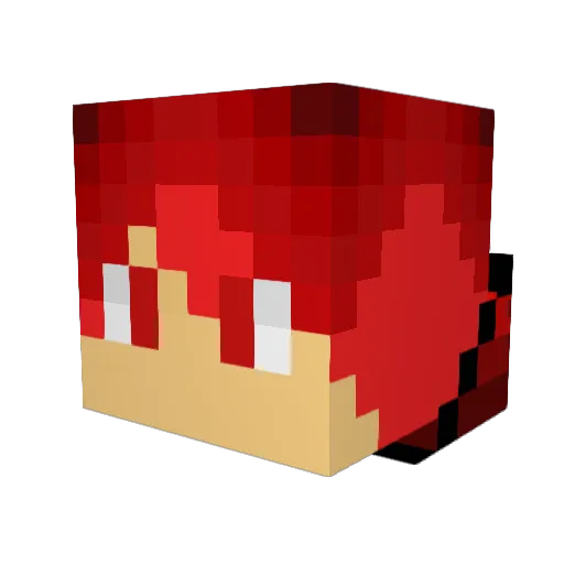 ottamage Minecraft avatar head, 3D render