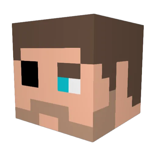ottomot0 Minecraft avatar head, 3D render