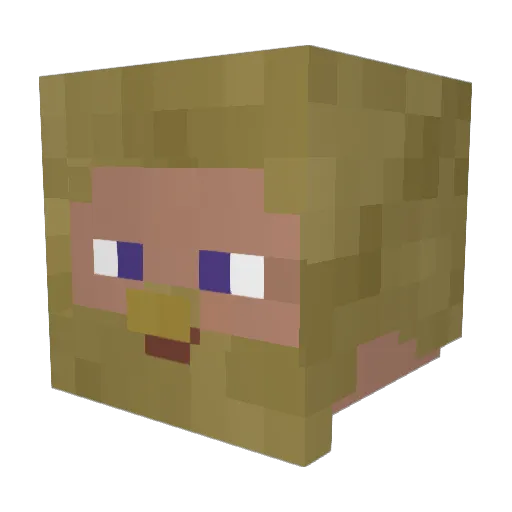 ottopoika3 Minecraft avatar head, 3D render