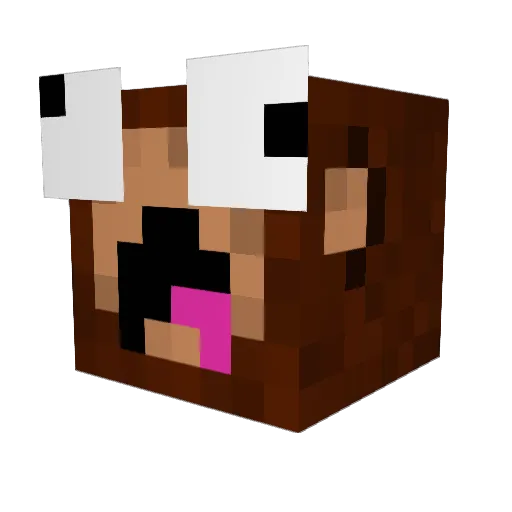 ottscho Minecraft avatar head, 3D render