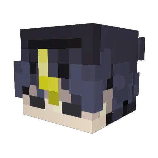 otukq Minecraft avatar head, 3D render