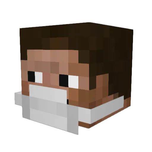otuw Minecraft avatar head, 3D render