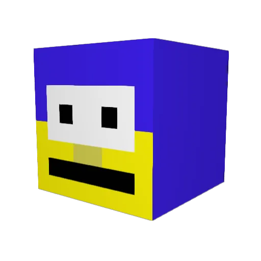 otypka Minecraft avatar head, 3D render