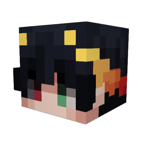ouaiscanil Minecraft avatar head, 3D render