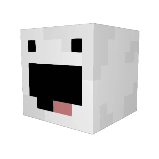 ouchTime Minecraft avatar head, 3D render