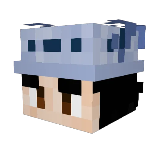 ouean Minecraft avatar head, 3D render