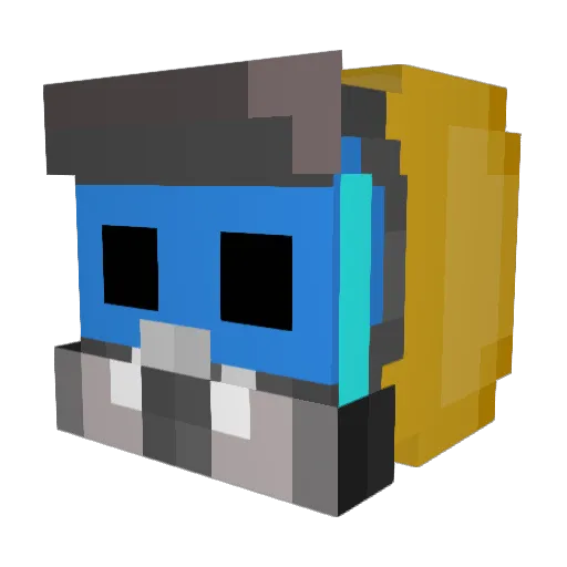 oui1 Minecraft avatar head, 3D render