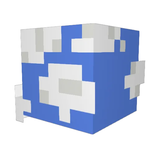 ouidprincess Minecraft avatar head, 3D render