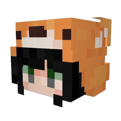 ouiihaw Minecraft avatar head, 3D render