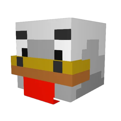 ouiziyt Minecraft avatar head, 3D render