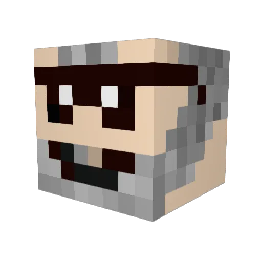 ouizzy Minecraft avatar head, 3D render