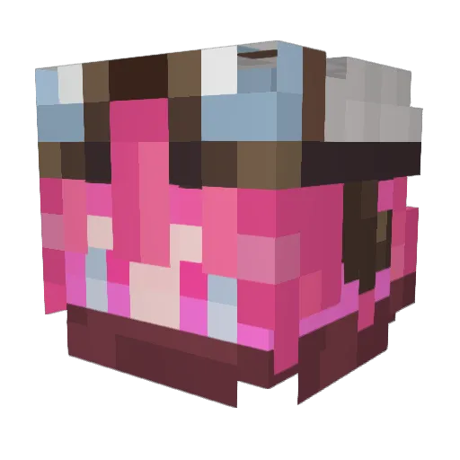 oukaXsakura Minecraft avatar head, 3D render