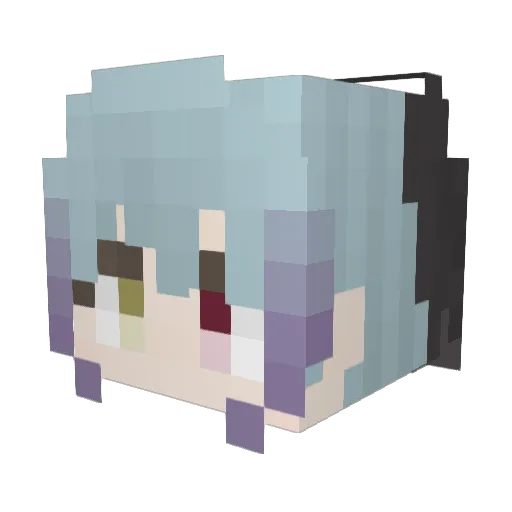 ouka_ao Minecraft avatar head, 3D render