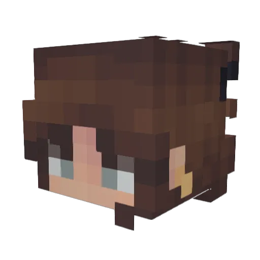 oukae Minecraft avatar head, 3D render