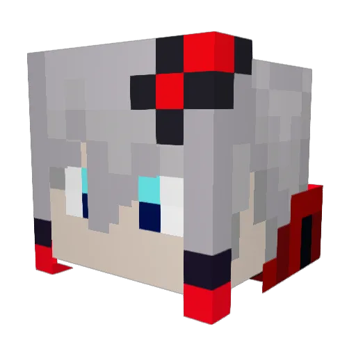 oukasyuu Minecraft avatar head, 3D render